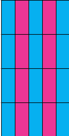 Cotton Candy (LB, PK, LB, PK, LB)