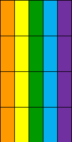 Rainbow Slide (O, Y, G, LB, P) - Lane Color Option